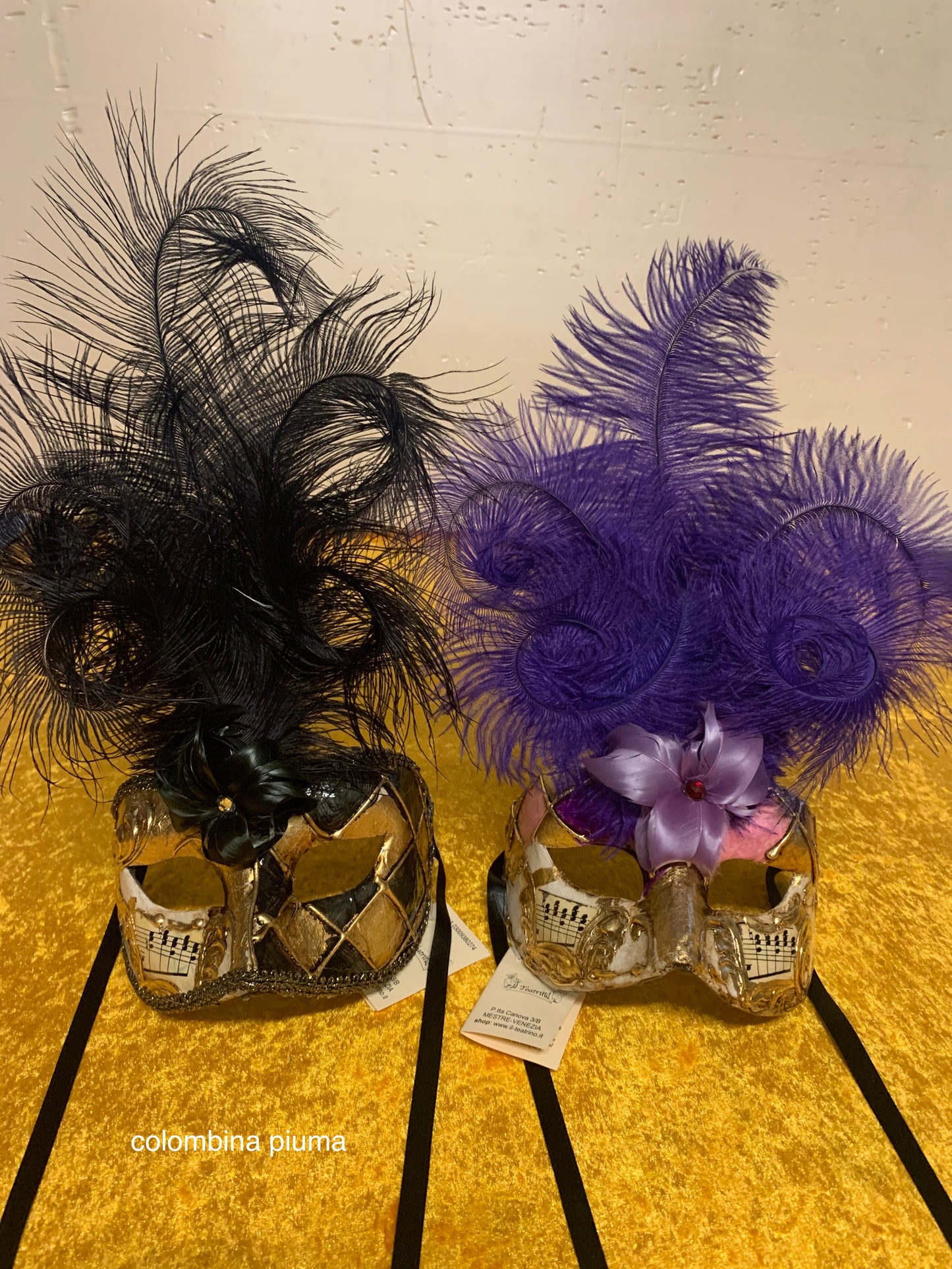 Colombina con piume