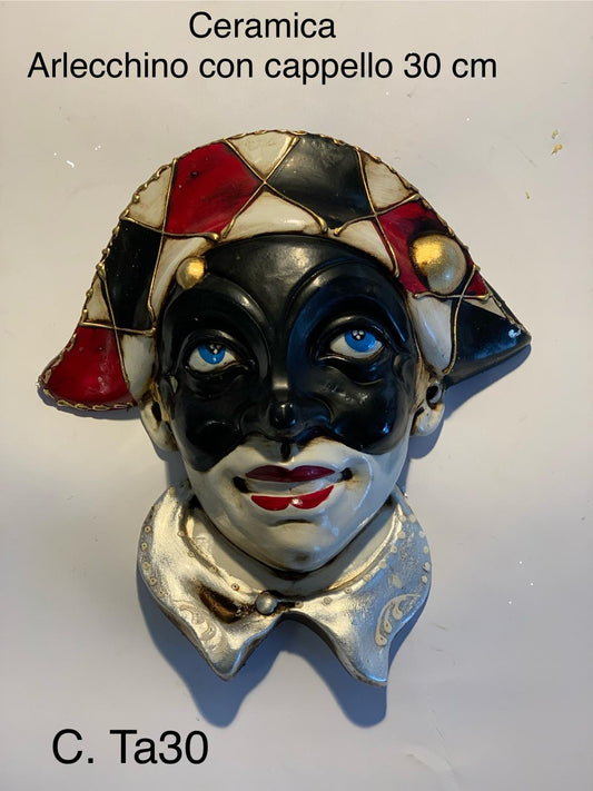 Arlecchino con Cappello - 30 cm